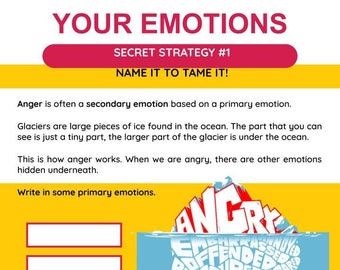 Identifying Emotions, Anger as a Secondary Emotion & Journaling