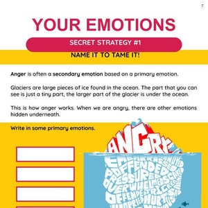 Identifying Emotions, Anger as a Secondary Emotion & Journaling