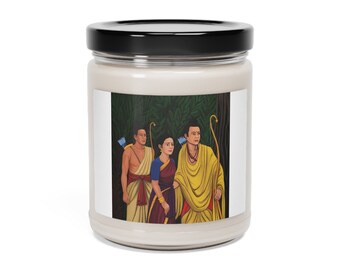 Diwali Home Decor Candle: Rama, Sita, Lakshman - Light Over Darkness