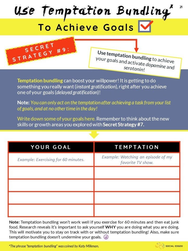 Tempted Example Use Temptation Bundling to Achieve Your Goals - Etsy