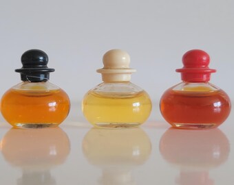 Vintage Bill Blass Miniature Perfumes (Nude-Basic Black-Hot) 1/8oz (3 Bottle Set)