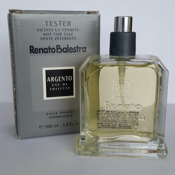 Vintage Renato Balestra "Argento" pour Homme 100ml Edt Spray (Demo Bottle)