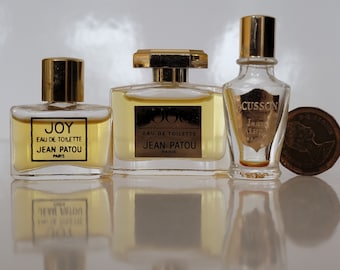 Vintage &quot;Jean Patou&quot; Miniature Perfume Set of 3 Bottles