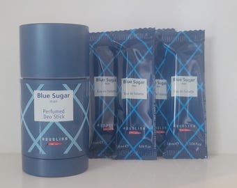 Blue Sugar by Aquolina - Deodorant Stick 75ml + 4 x 1.8ml Edt Samples