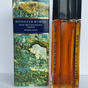 Vintage Worth "Monsieur" 3.5oz Eau de Cologne Triple