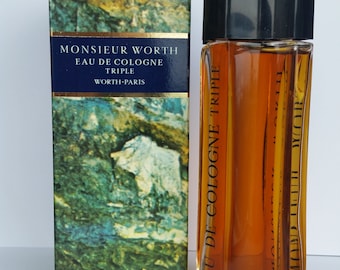 Vintage Worth &quot;Monsieur&quot; 3.5oz Eau de Cologne Triple