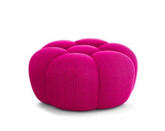 Pink Bubble Sofa Ottoman - Handmade Modern Pouf for Living Room - Foot Stool, Bedroom Furniture, Bubble Sofa Seating, Home Interior