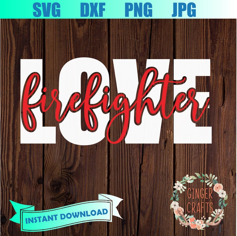 Download Love firefighter SVG | Etsy