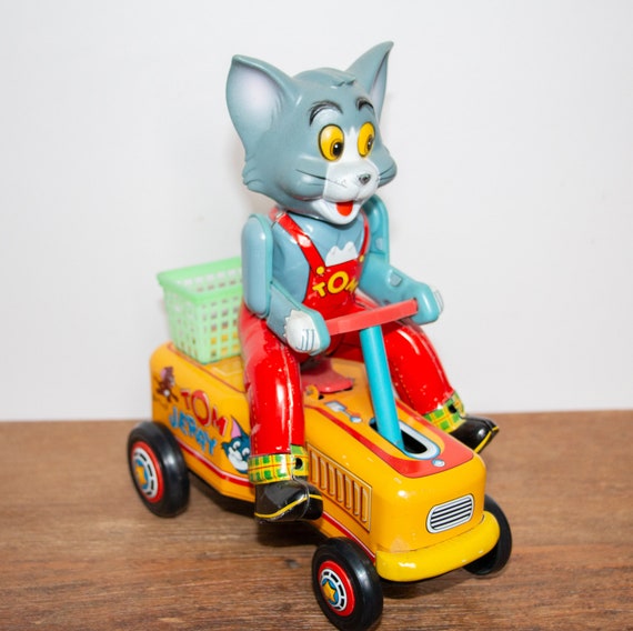 Tom and Jerry Battery Operated Tin Toy 1950s With Box - Etsy