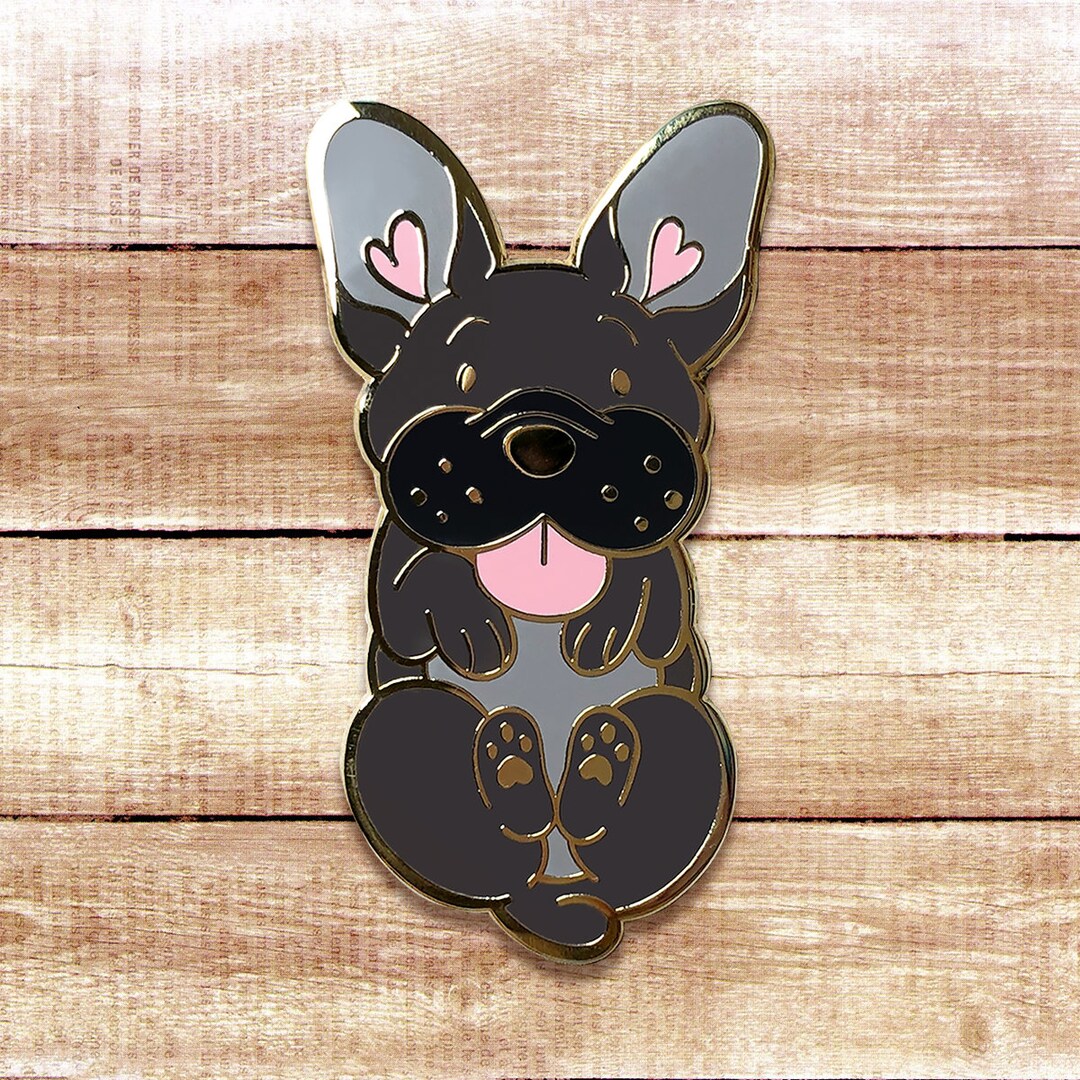 Puppy Beans - Frenchie Dark French Bulldog | Enamel Pin - Etsy