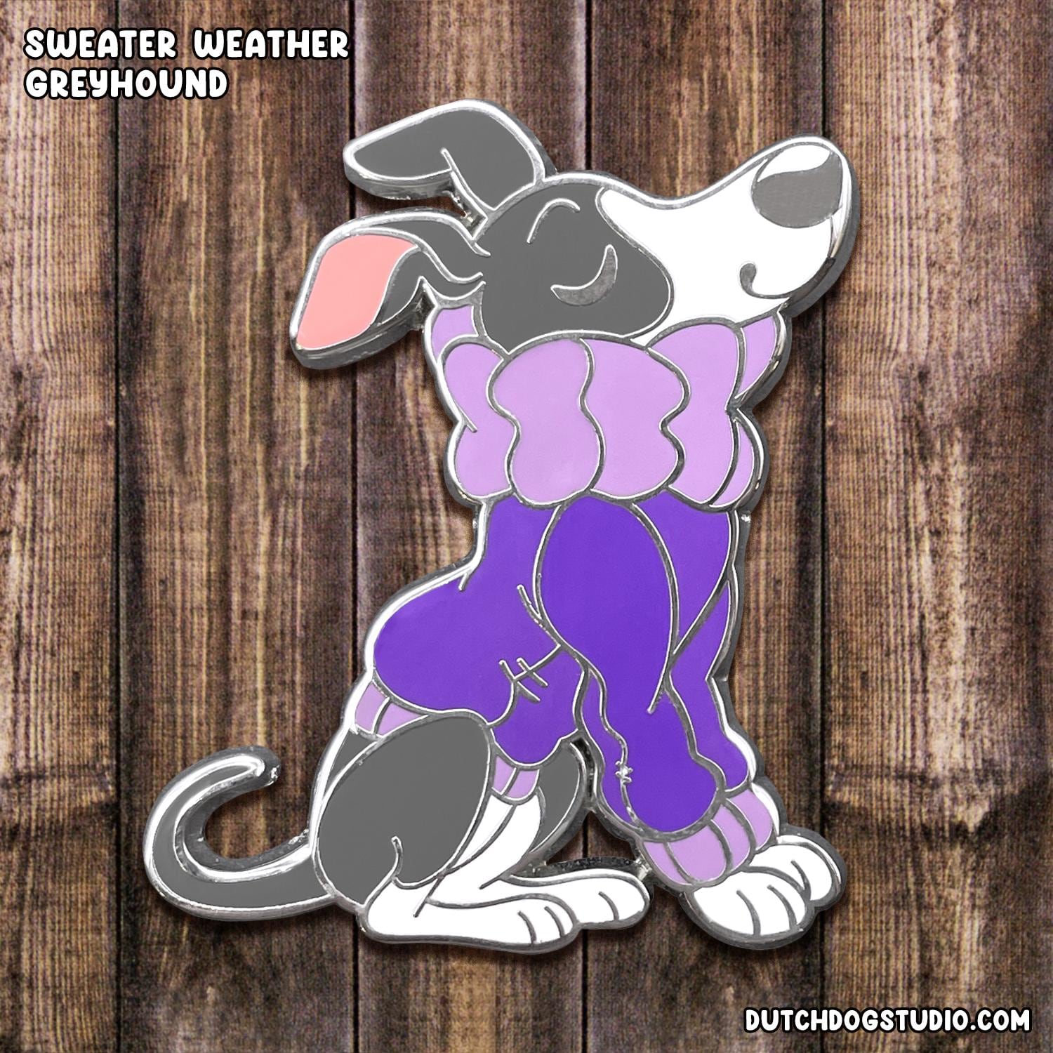 Greyhound Enamel Pin