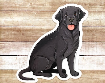 Sticker: Black Lab | Vinyl Sticker |
