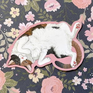 Sticker: Calico Fluffy Cat | Vinyl Sticker