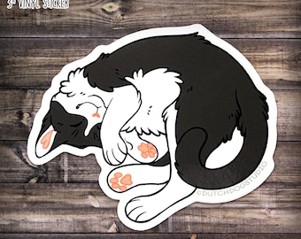 Sticker: Tuxedo Kitty | Vinyl Sticker