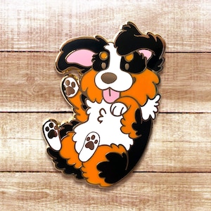 Puppy Beans - Aussie Black Tri | Australian Shepherd | Enamel Pin