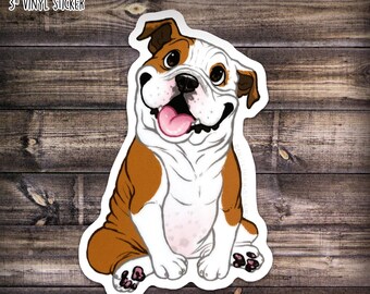 Sticker: Happy Bulldog | Vinyl Sticker