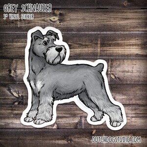 Sticker: Grey Schnauzer | Vinyl Sticker |