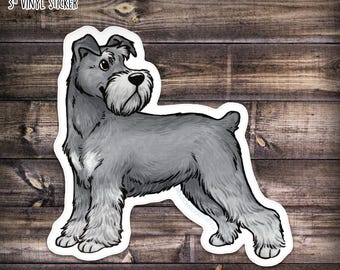 Sticker: Grey Schnauzer | Vinyl Sticker |