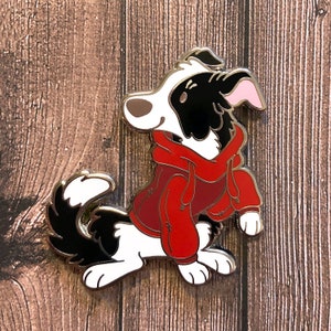 Enamel Pin: Cozy Border Collie | Sweater Weather | Aussie Australian Shepherd Sheepdog