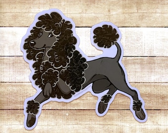 Sticker: Black Poodle