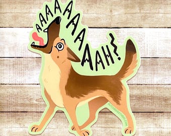Sticker: Aaaah! Shep  | Screaming Shepherd | Vinyl Sticker