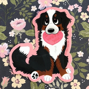 Sticker: Berner Love | Bernese Mountain Dog | Vinyl Sticker