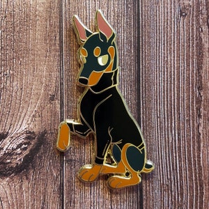 Enamel Pin: Sweater Weather Doberman | Hard Enamel Pin |