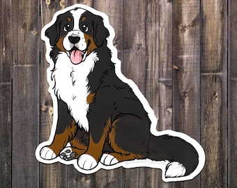 Sticker: Sitting Berner | Bernese Mountain Dog