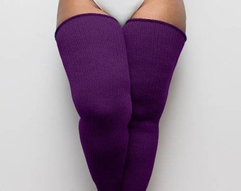 plus size knit thigh highs