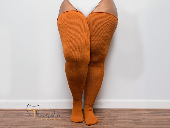 REAL PLUS SIZE Thigh Highs Thunda Thighs Over the Knee Long Socks