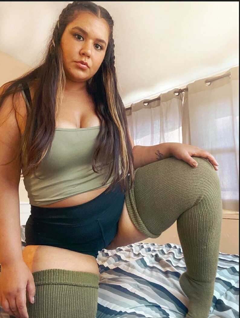 Real PLUS SIZE Thigh High Socks BBW Big Curvy Thigh High ...