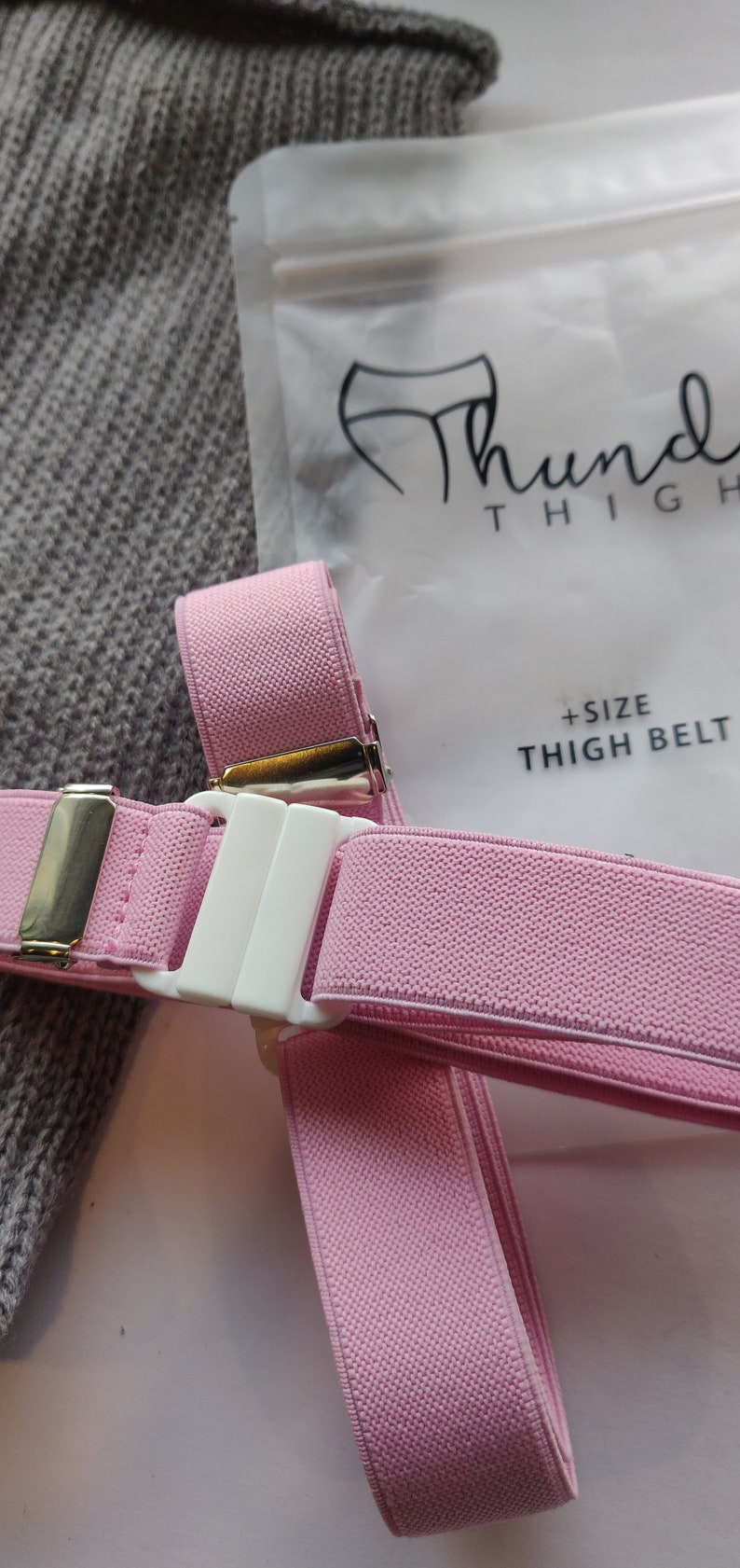 Plus Size Thigh Garter Belt Set Pink Etsy