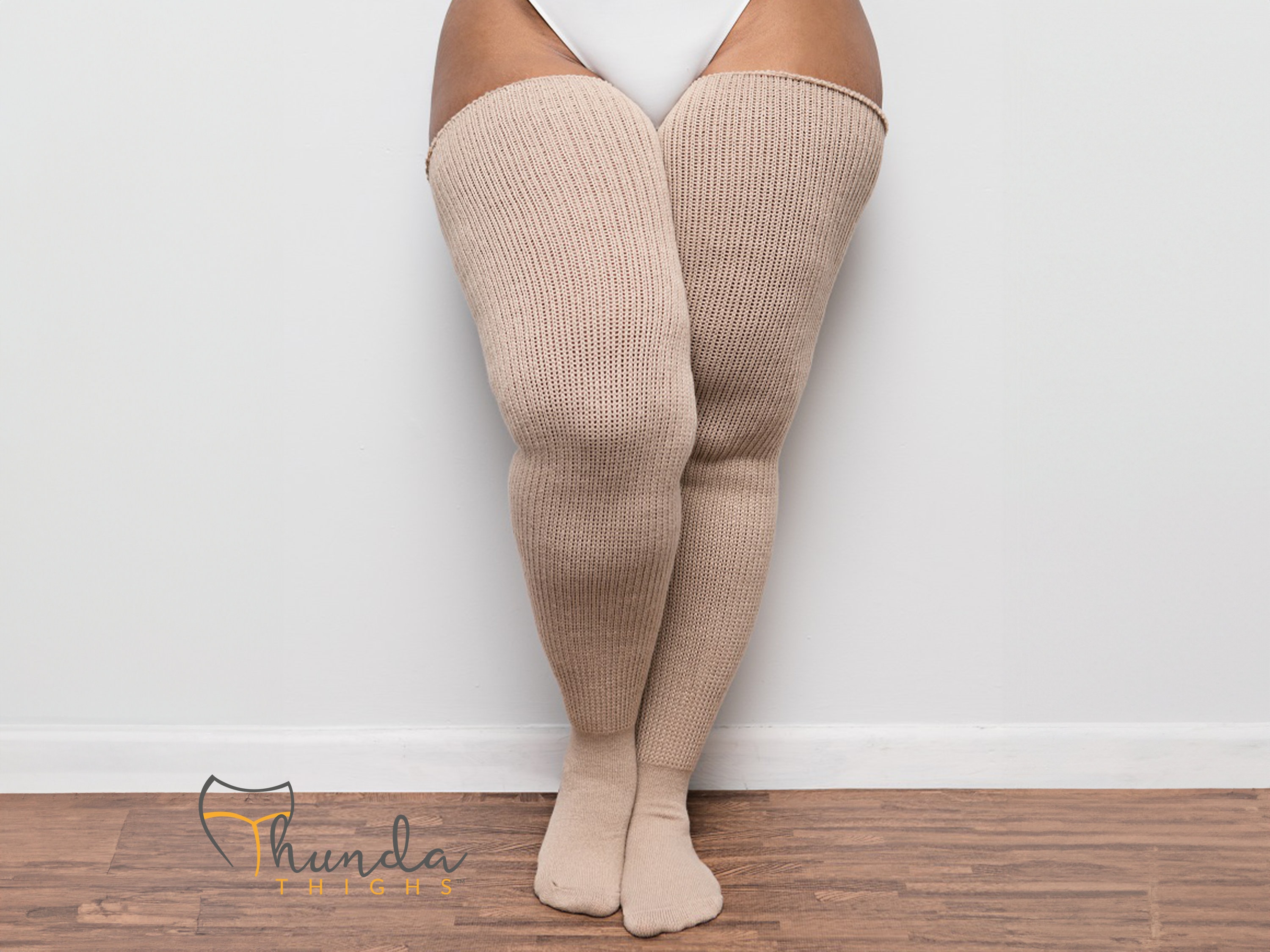 Over The Knee Tights with Integrated Socks