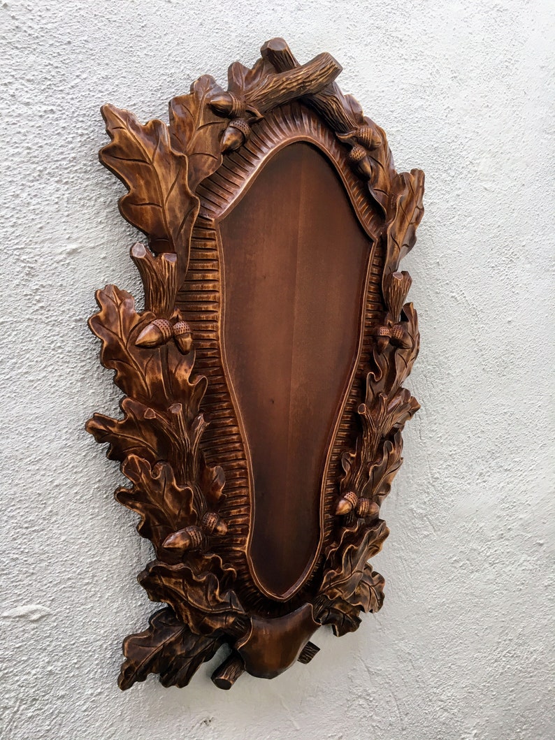 Hand Carved Mount, Taxidermy Plaque, European Mount Plaque,taxidermy