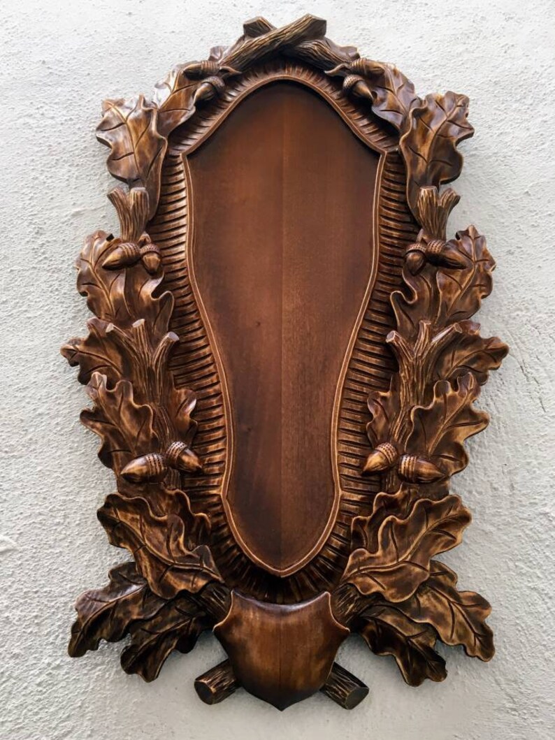 Hand carved mount Taxidermy plaque European mount plaque | Etsy