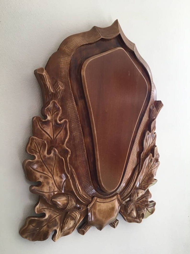 Hand Carved Mount Taxidermy Plaque European Mount Plaque | Etsy