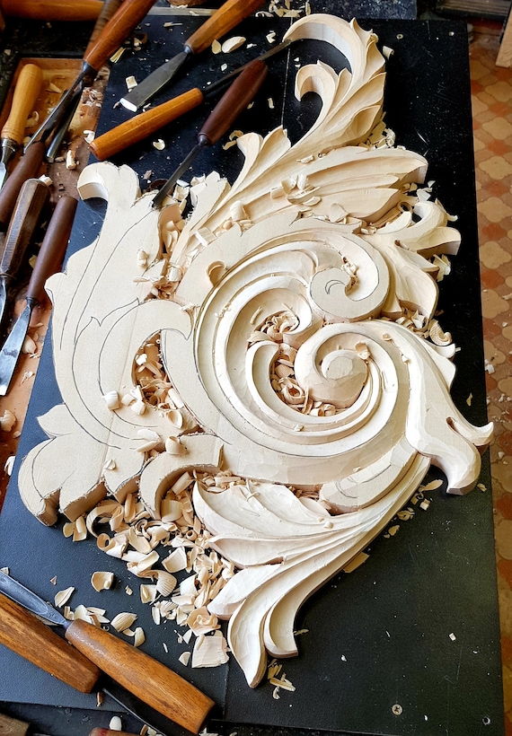 Hand-carved Linden Wood Baroque Wall Panel Sculpture - Etsy