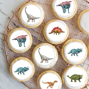 Edible Dinosaur Cupcake Toppers, Cupcake Toppers, Birthday Cupcake Toppers, Dinosaur Party Favors