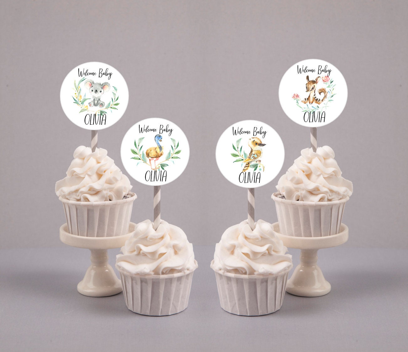 Edible Australian Animal Cupcake Toppers Cupcake Toppers Etsy Australia