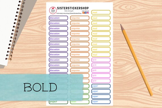 academic online sticker sheet academic planner stickers assorted colors online academic planner