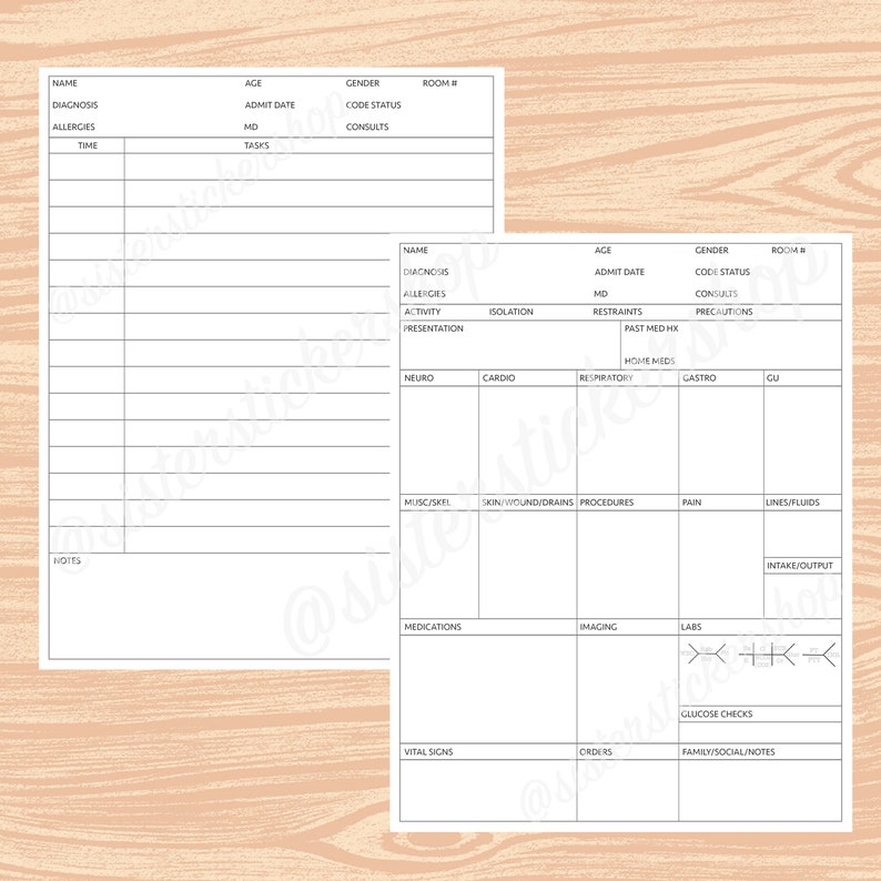 med-surg-report-sheet-templates