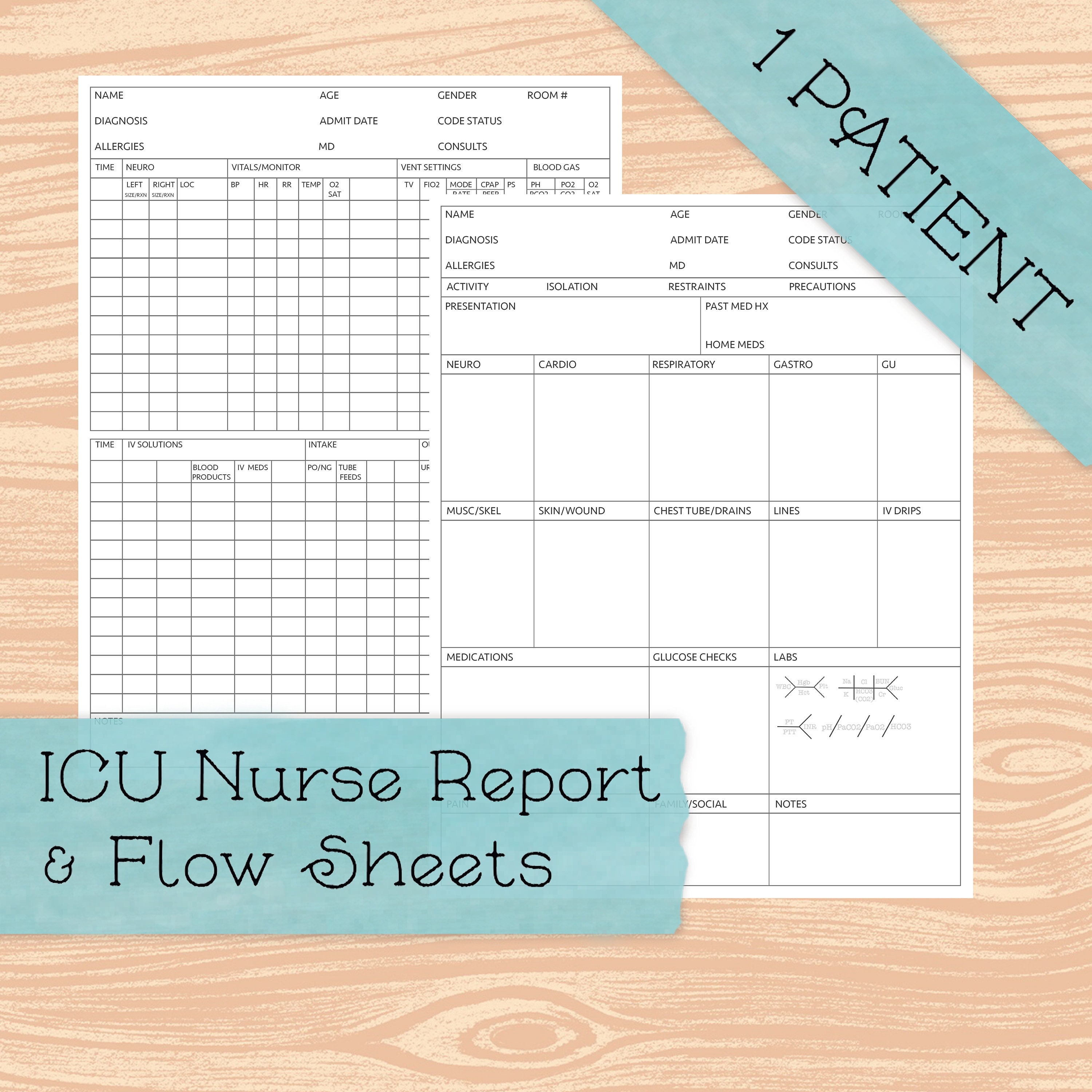 ICU Nurse Report and Flow Sheets Inside Icu Daily Progress Note Template