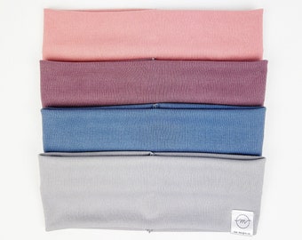 Pink, Lavender, Blue, Gray Ribbed Headband : soft, athletic, every-day wear headband