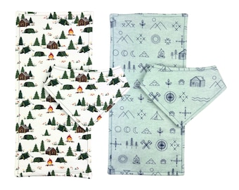Camping Bib and Burp Cloth Sets