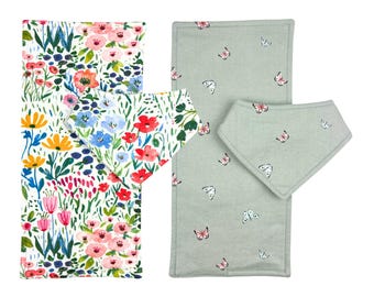 Garden Bib and Burp Cloth Sets