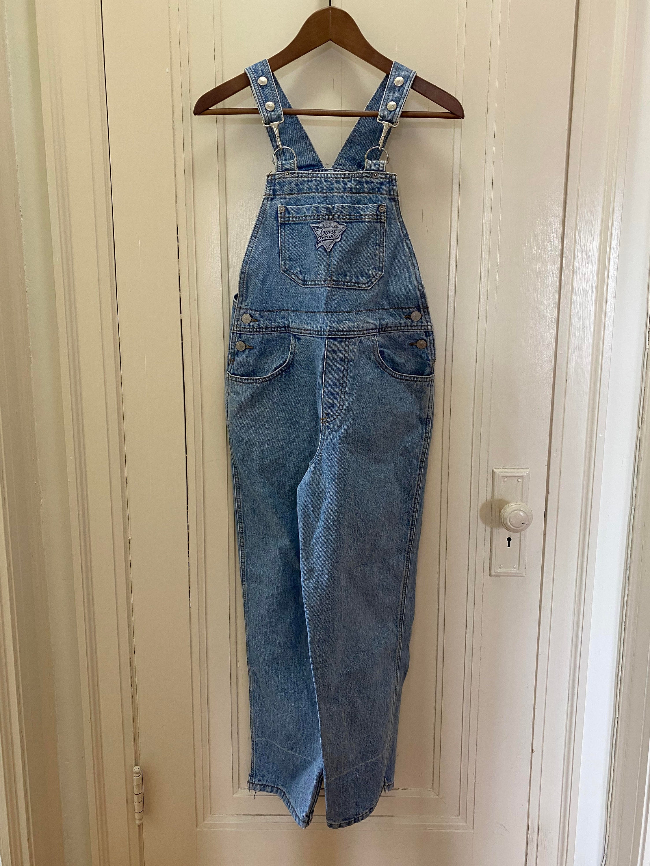 Vintage Guess Denim Bib Overalls Etsy