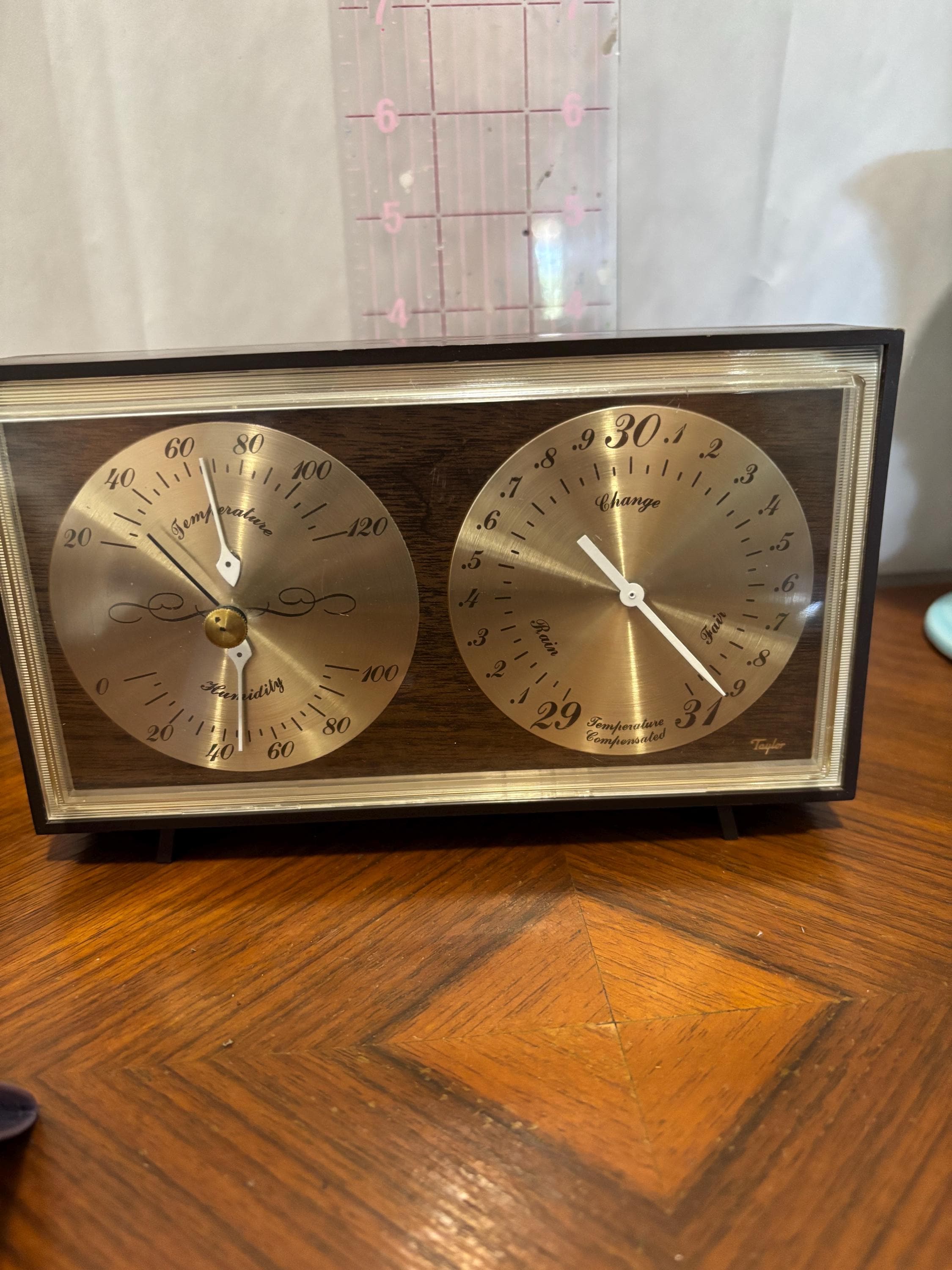 100年モノ！1927年製 アールデコ 米Taylor社ウェザーステーション 1920s Vintage Bakelite Taylor Stormoguide Thermometer