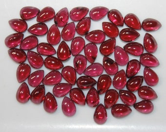 Garnet Loose Stone 10 Pieces Of 7x10mm Natural Pear Garnet Gemstone Cabochon Calibrated Garnet Lot Semi Precious Gemstone Cabochon#AR537