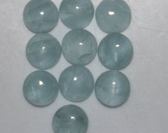 4mm To 10mm Cabochons Wholesale Aquamarine SKU-RCL6 20pcs Natural Aquamarine Faceted Cabochon Fancy Mixed Shape