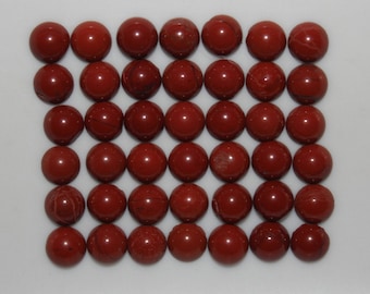 Red Jasper 5mm, 6mm, 8mm, 10mm & 12mm Flat Back Round Cabochon Loose Gemstones